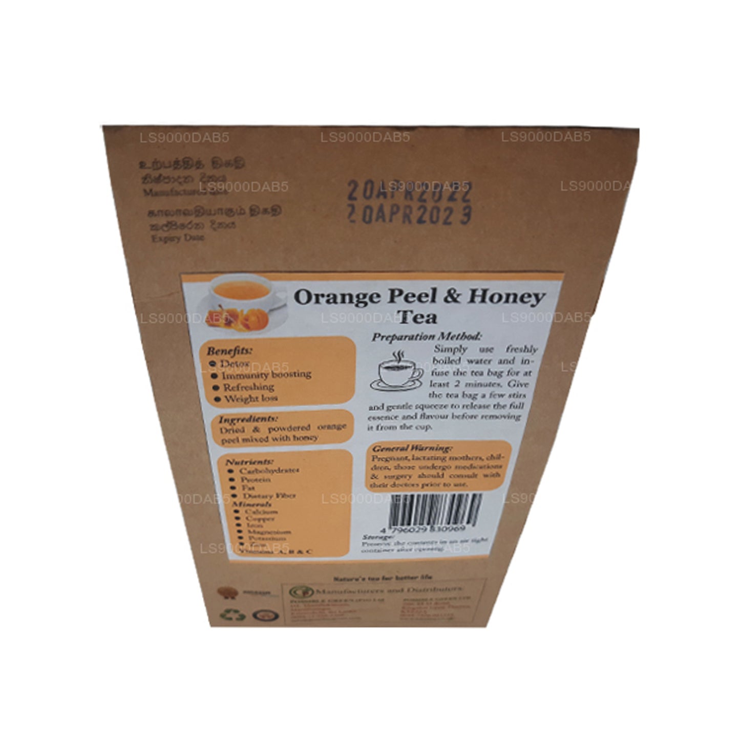 Lifetone Orange Peel Tea (40g) 20 Tea Bags