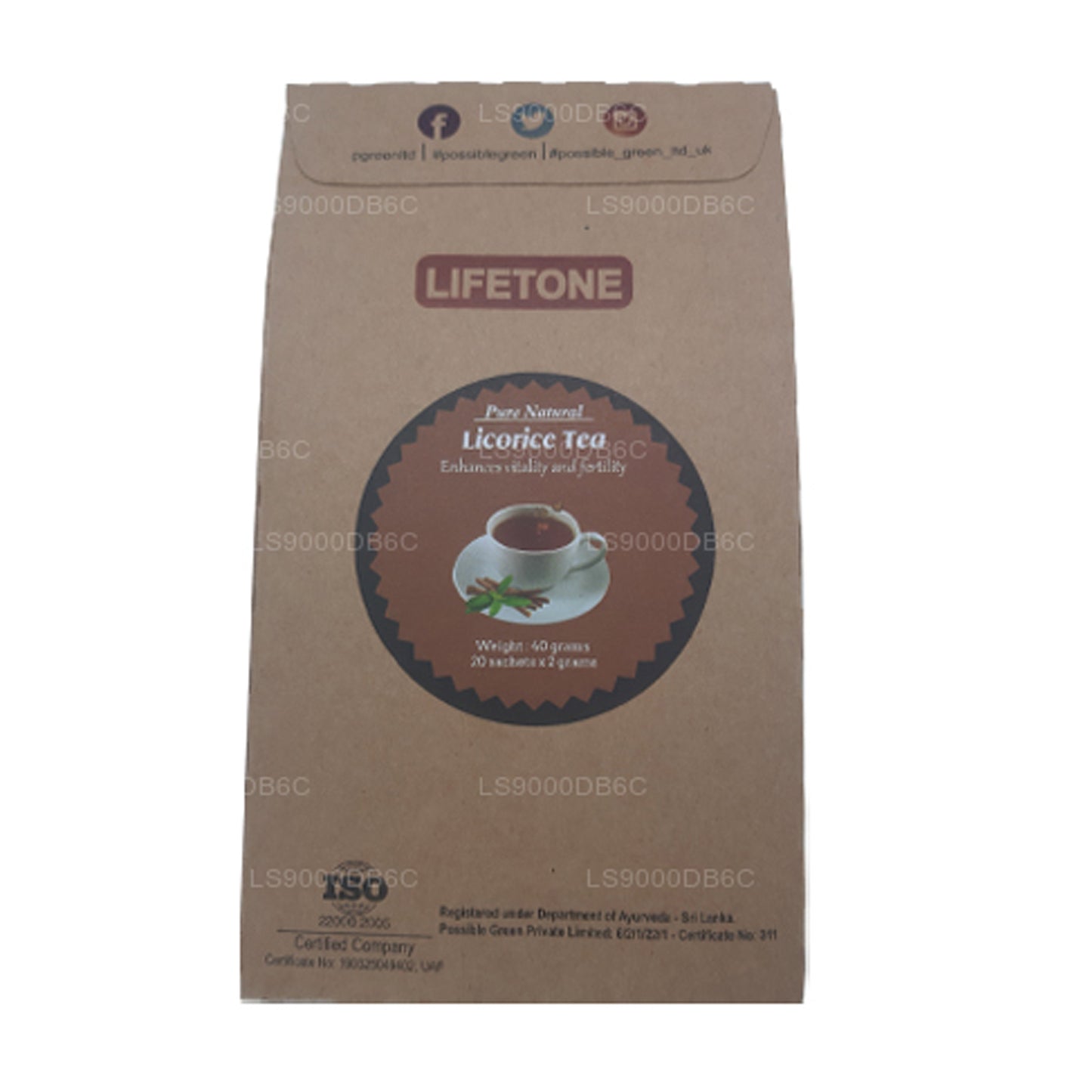 Lifetone Licorice Tea (40g) 20 Tea Bags