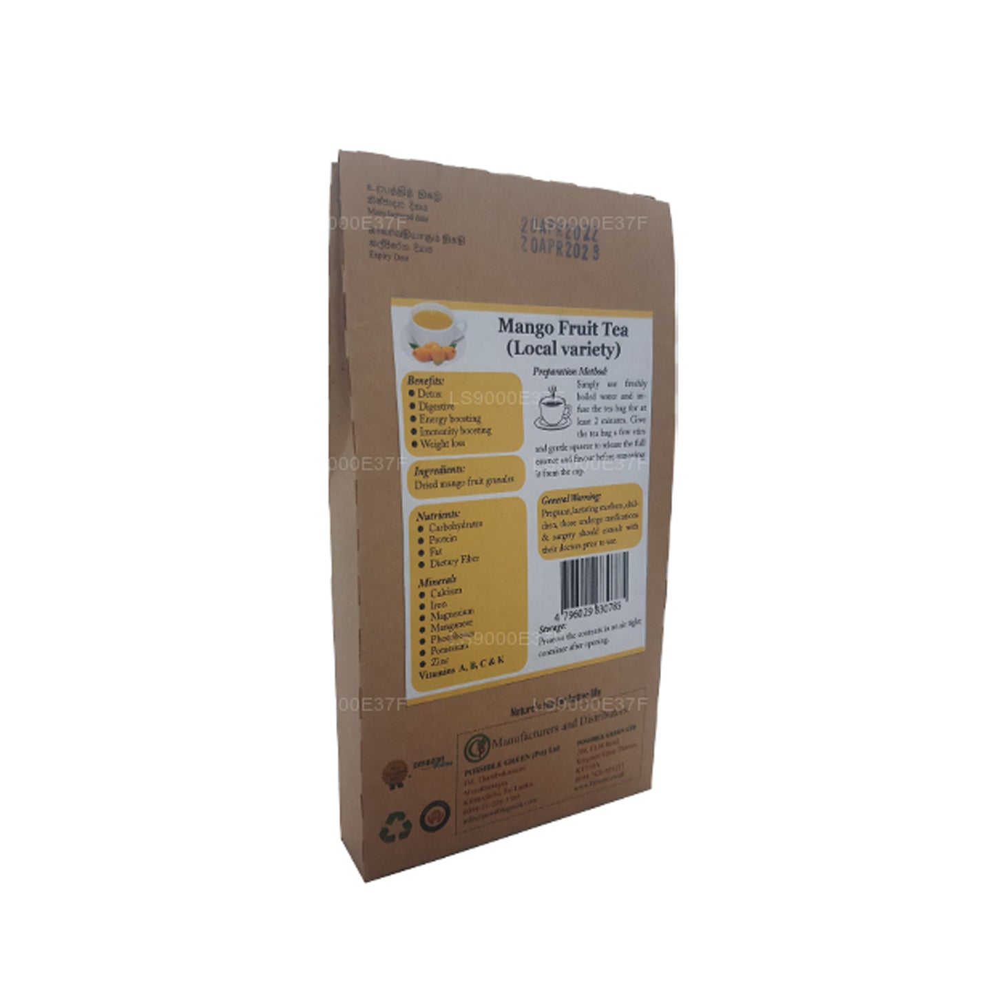 Lifetone Mango Fruit Tea (40g) 20 Tea Bags