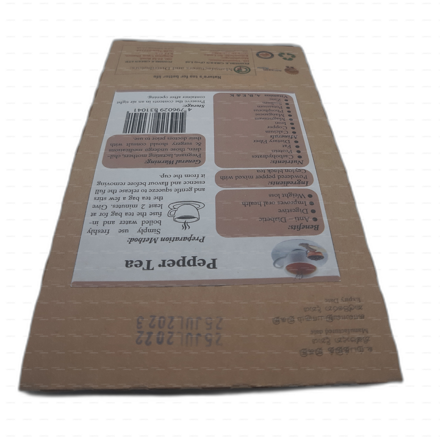 Lifetone Pepper Tea (40g) 20 Tea Bags