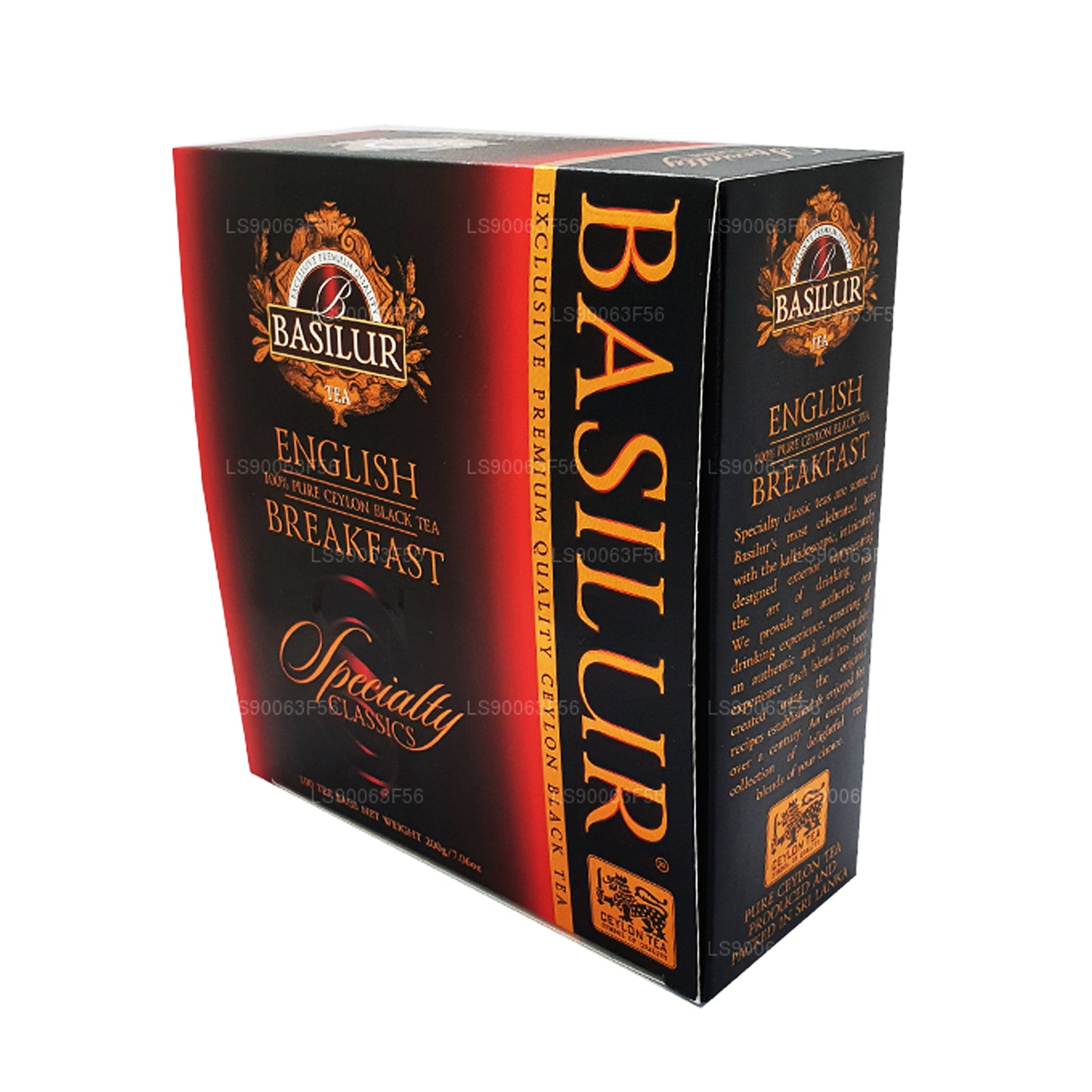 Basilur English Breakfast Pure Ceylon Black Tea Bags