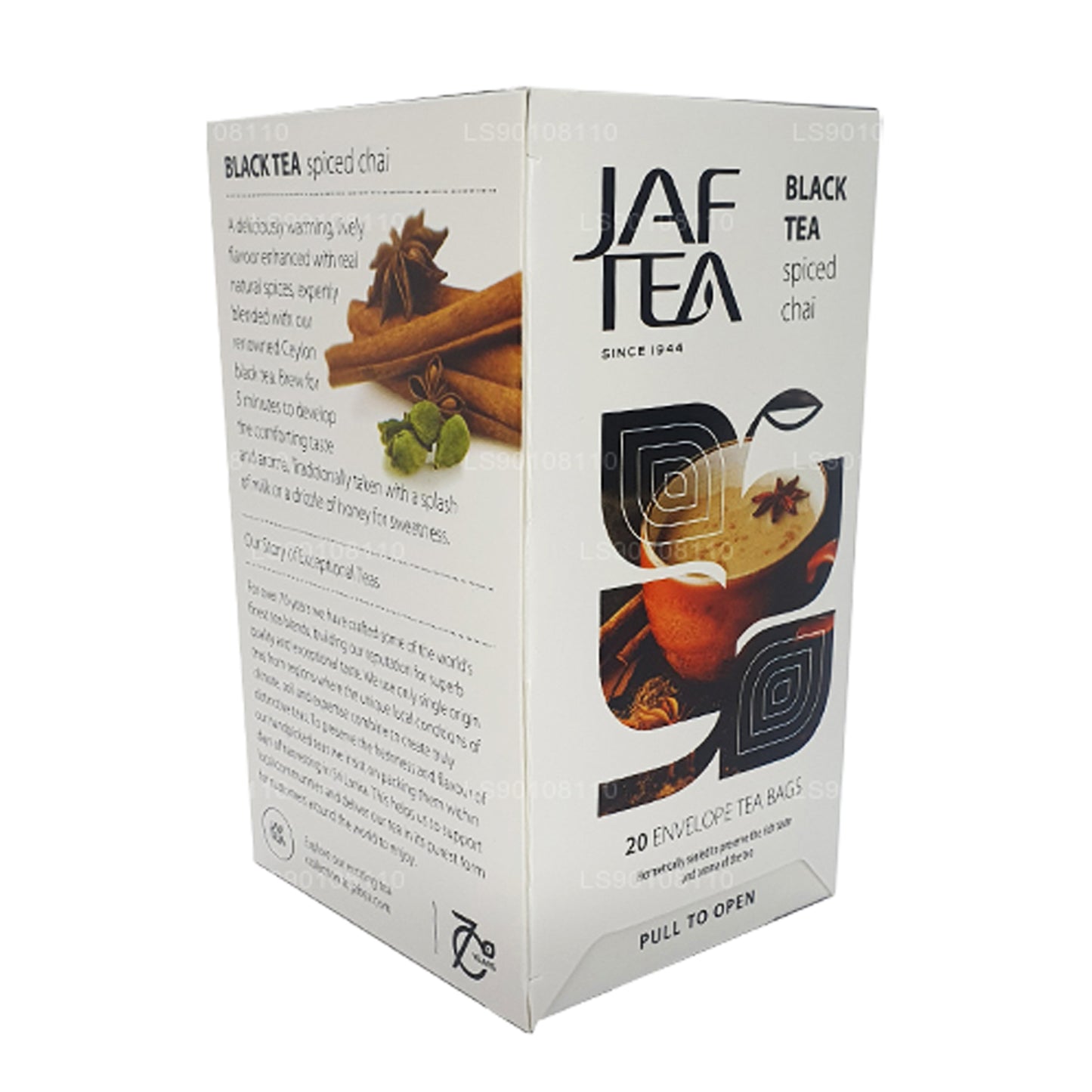 Jaf Tea Pure Spice Collection Black Tea Spiced Chai Foil Envelope Tea Bags (40g)