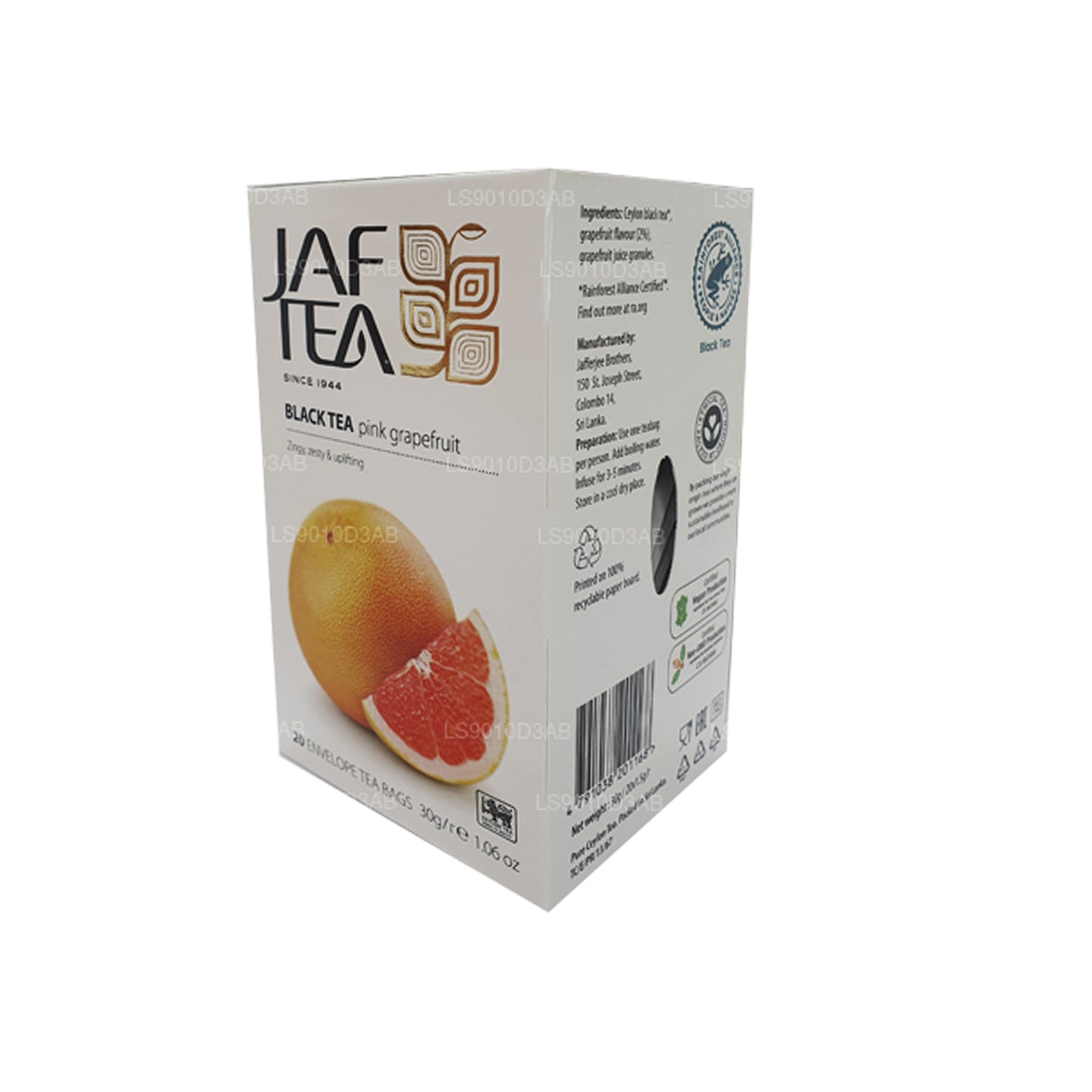 Jaf Tea Pink Grapefruit Black Tea (30g) Foil Envelope Tea Bags