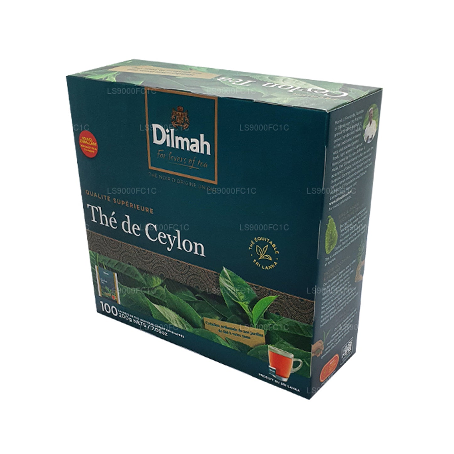 Dilmah Premium Ceylon Tea (200g) Individually Wrapped 100 Tea Bags