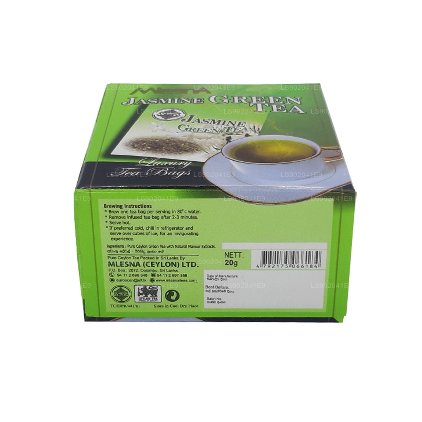 Mlesna Jasmine Green Tea (20g) 10 Luxury Tea Bags