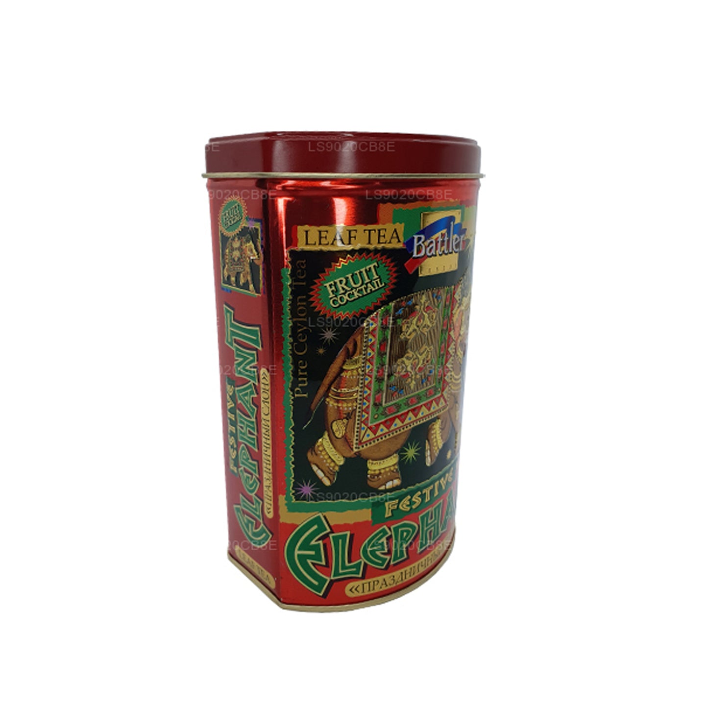 Battler Festive Elephant Fruit Cocktail Tin Caddy (100g)