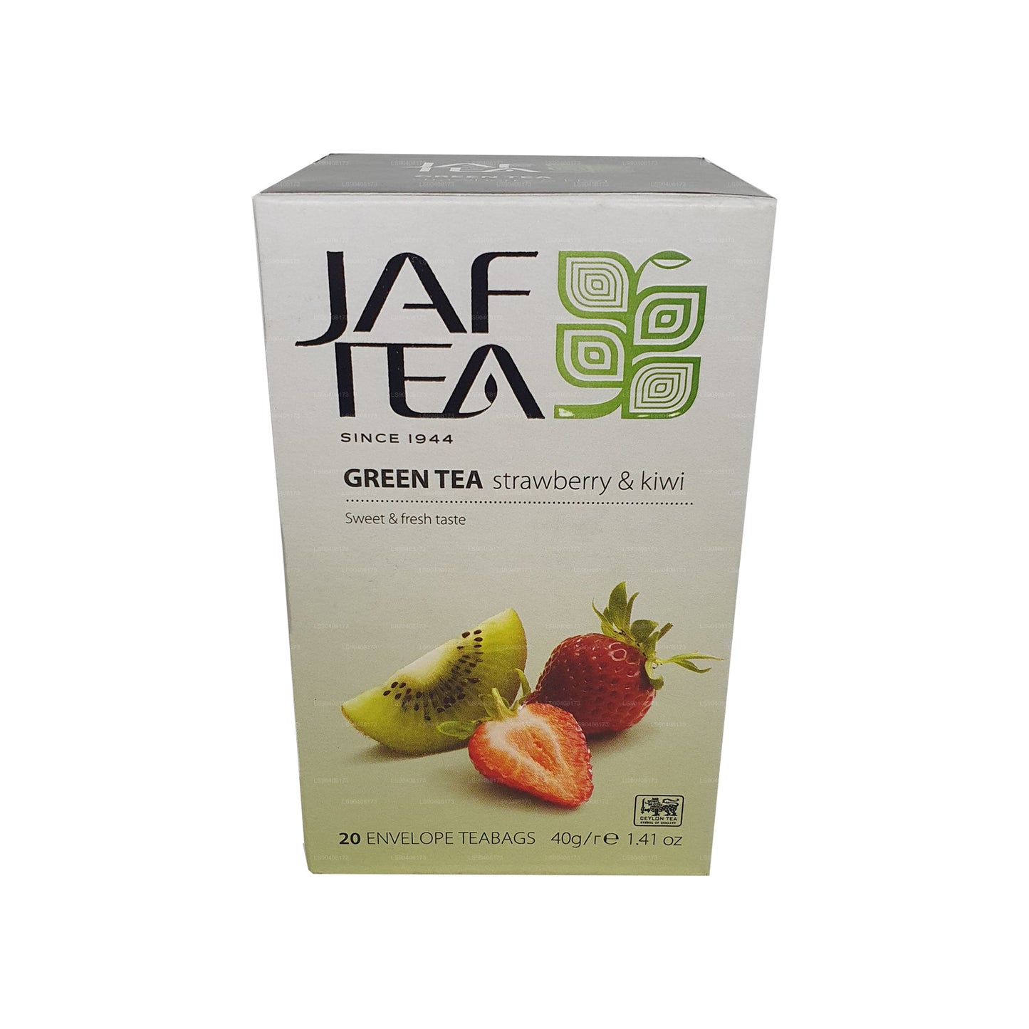 Jaf Tea Strawberry and Kiwi Green Tea (40g) Foil Envelope Tea Bags