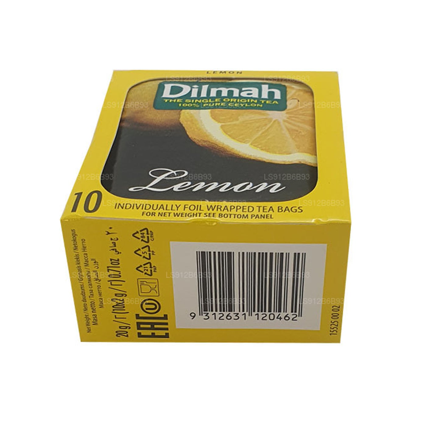 Dilmah Lemon Flavored Ceylon Black Tea (20g) 10 Tea Bags