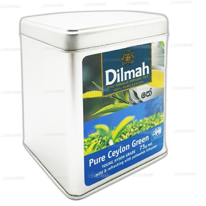 Dilmah Young Hyson Grade Loose Leaf Pure Ceylon Green Tea (75g) Caddy