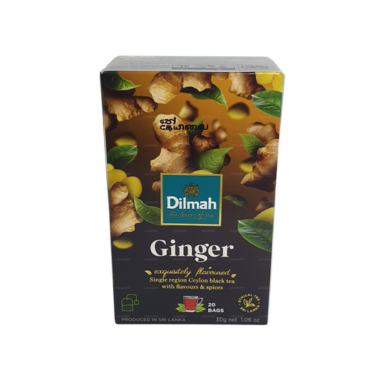 Dilmah Ginger Flavored Black Tea (30g) 20 Tea Bags