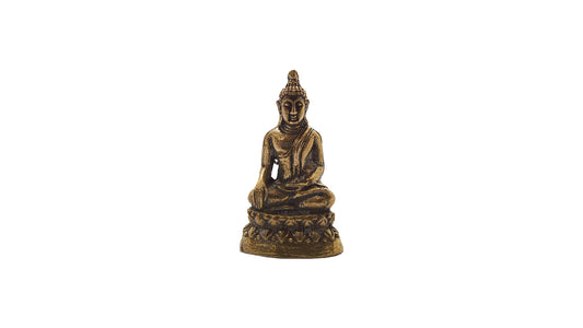 Miniature Brass Buddha Statue