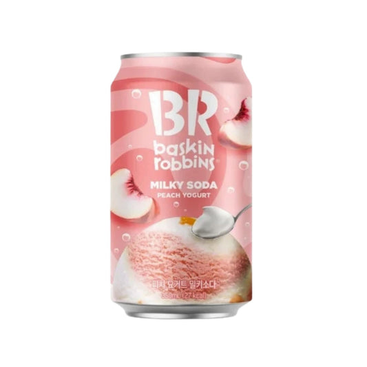 बास्किन रॉबिन्स पीच योगर्ट मिल्की सोडा (350ml)