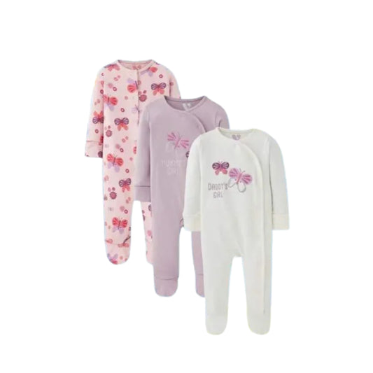 Girl Baby Sleep Suits 3pcs pack