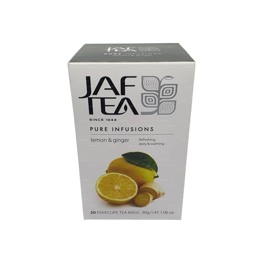 Jaf Tea Pure Infusions Lemon & Ginger  Foil Envelop Tea Bags (30g) 20 Tea Bags