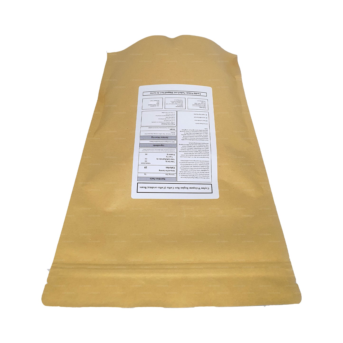 लकपुरा सीलोन वालापेन क्षेत्र कच्ची कॉफी बीन्स