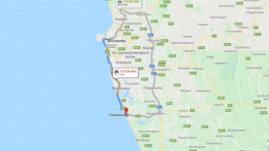 Colombo City to Panadura City Private Transfer